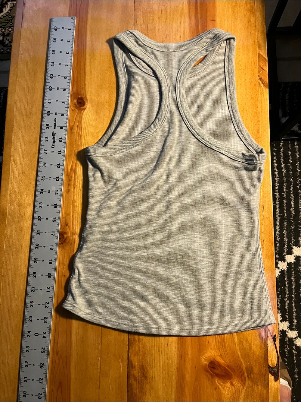 Vuori Light Gray Ribbed Racerback Tank - Picture 4 of 4